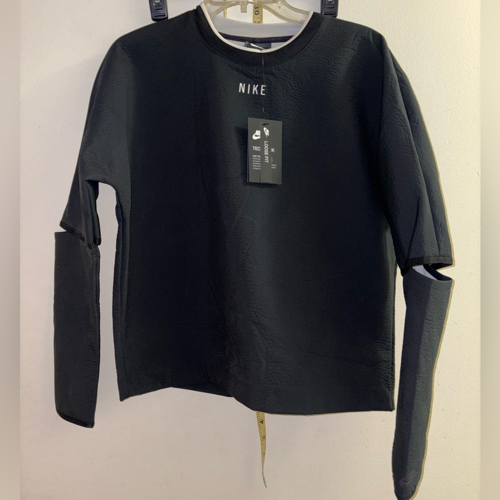 Nike Front Logo Tech Pack Jacket Women’s Size Small Open Elbow Loose Fit